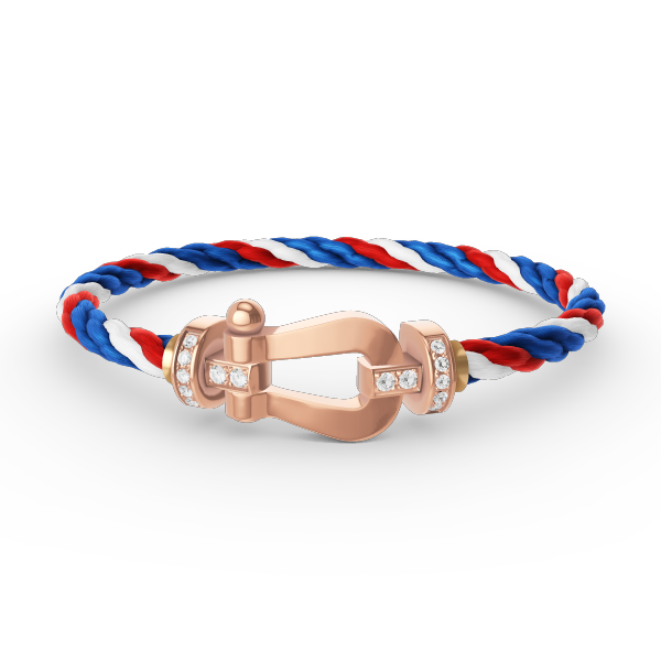 [ORA]FORCE LARGE HORSESHOE HALF DIAMOND BRACELET ROSE GOLD