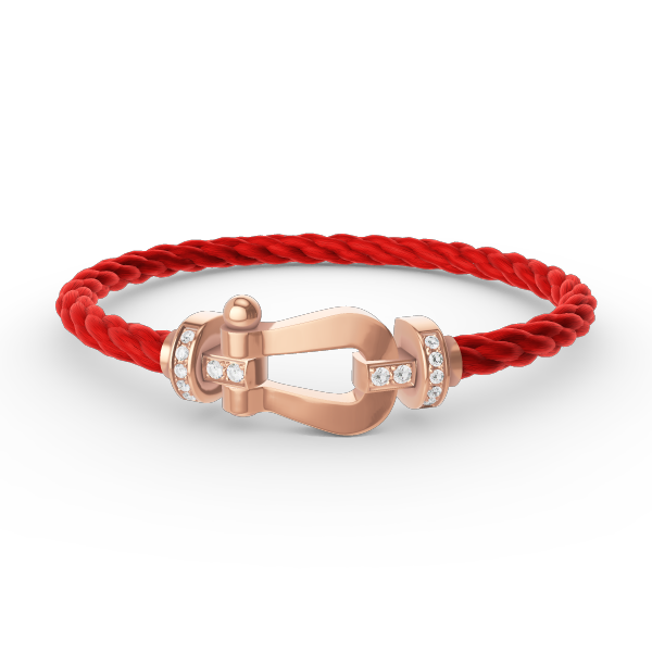 [ORA]FORCE LARGE HORSESHOE HALF DIAMOND BRACELET ROSE GOLD