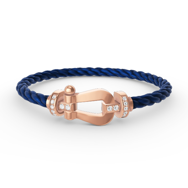 [ORA]FORCE LARGE HORSESHOE HALF DIAMOND BRACELET ROSE GOLD