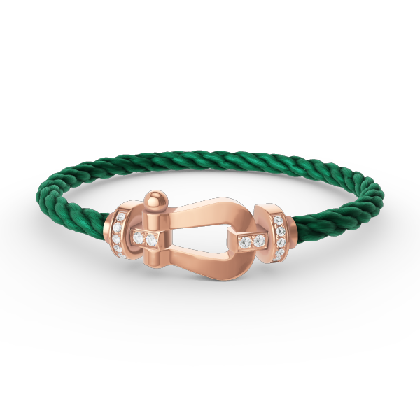 [ORA]FORCE LARGE HORSESHOE HALF DIAMOND BRACELET ROSE GOLD