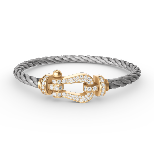 [ORA]FORCE LARGE HORSESHOE FULL DIAMOND BRACELET GOLD