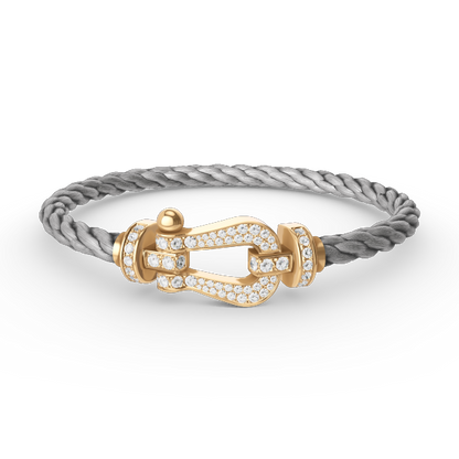 [ORA]FORCE LARGE HORSESHOE FULL DIAMOND BRACELET GOLD