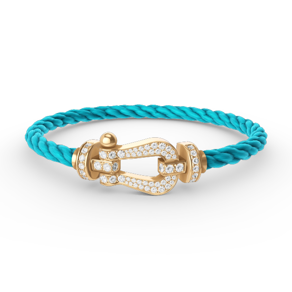 [ORA]FORCE LARGE HORSESHOE FULL DIAMOND BRACELET GOLD