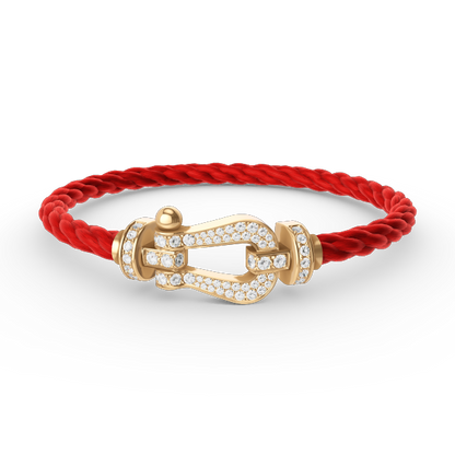 [ORA]FORCE LARGE HORSESHOE FULL DIAMOND BRACELET GOLD
