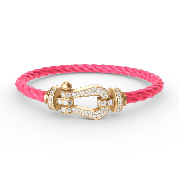 [ORA]FORCE LARGE HORSESHOE FULL DIAMOND BRACELET GOLD