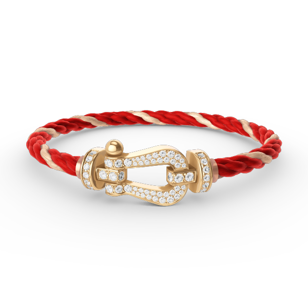[ORA]FORCE LARGE HORSESHOE FULL DIAMOND BRACELET GOLD