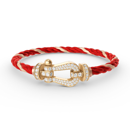 [ORA]FORCE LARGE HORSESHOE FULL DIAMOND BRACELET GOLD
