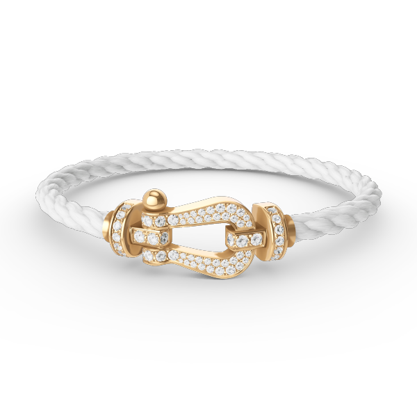 [ORA]FORCE LARGE HORSESHOE FULL DIAMOND BRACELET GOLD