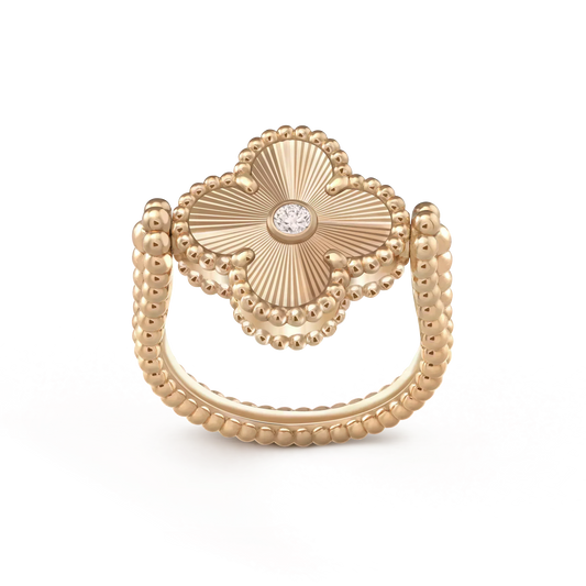 [ORA]CLOVER RIVERSIBLE ROSE GOLD RING