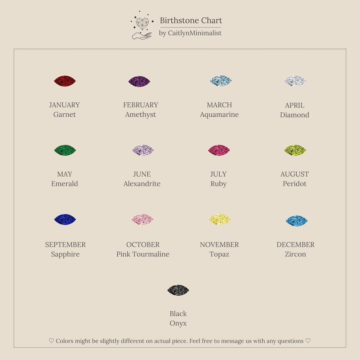 Marquise Birthstone & Pearl Necklace