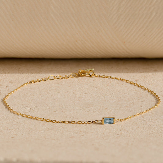 Baguette Birthstone Bracelet