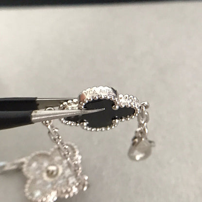 [ORA] CLOVER 5 MOTIF ONYXS BRACELET COLLECTION