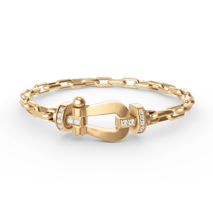 [ORA]FORCE LARGE HORSESHOE CLASP  METAL BRACELET