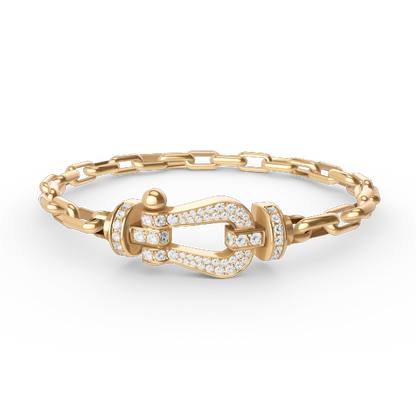 [ORA]FORCE LARGE HORSESHOE CLASP  METAL BRACELET