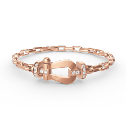 [ORA]FORCE LARGE HORSESHOE CLASP  METAL BRACELET