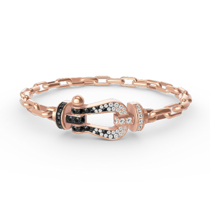 [ORA]FORCE LARGE HORSESHOE CLASP  METAL BRACELET