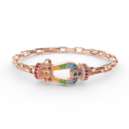 [ORA]FORCE LARGE HORSESHOE CLASP  METAL BRACELET