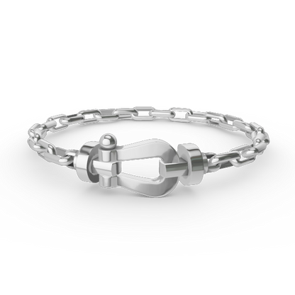 [ORA]FORCE LARGE HORSESHOE CLASP  METAL BRACELET