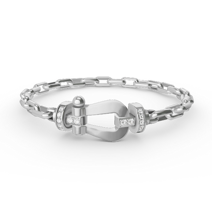 [ORA]FORCE LARGE HORSESHOE CLASP  METAL BRACELET