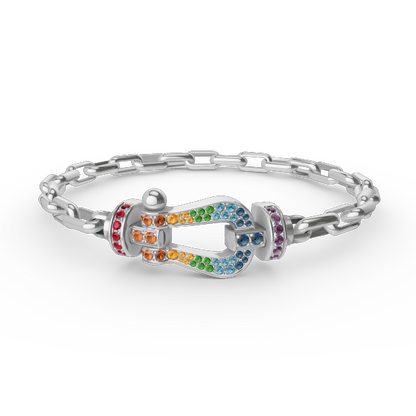 [ORA]FORCE LARGE HORSESHOE CLASP  METAL BRACELET