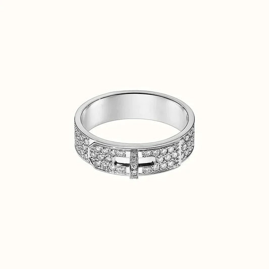[ORA]KELLY SILVER DIAMOND RING
