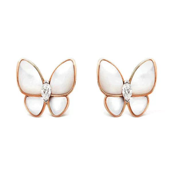 [ORA]BUTTERFLY MOP DIAMOND EARRINGS