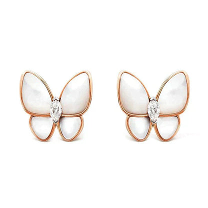 [ORA]BUTTERFLY MOP DIAMOND EARRINGS