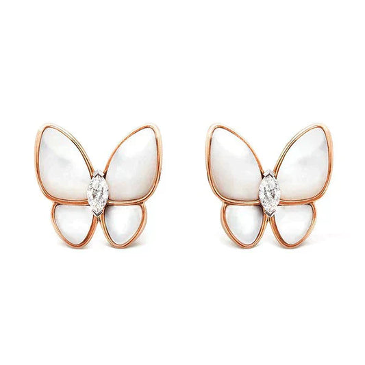 [ORA]BUTTERFLY MOP DIAMOND EARRINGS