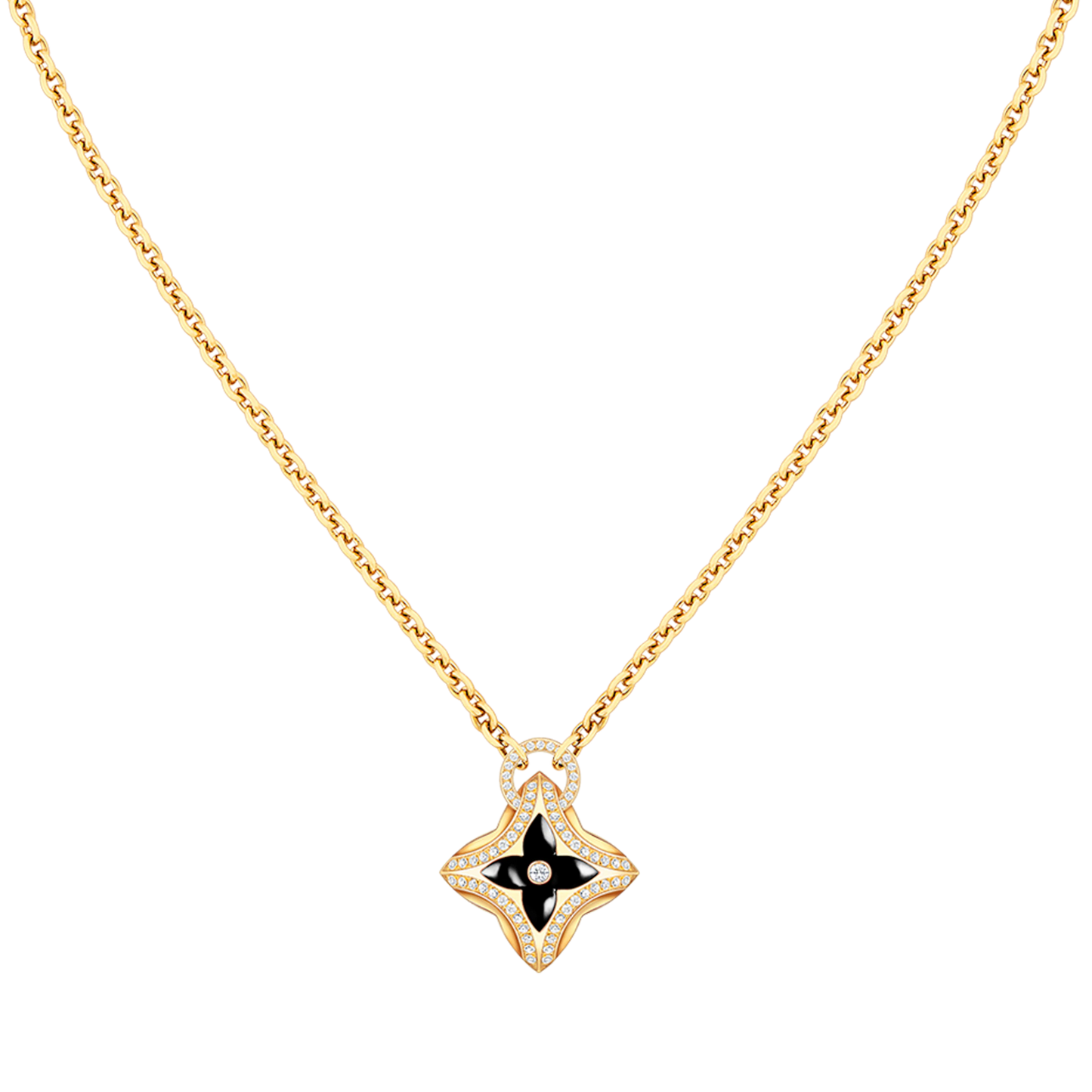 [ORA]STAR PEDANT PINK GOLD DIAMOND NECKLACE
