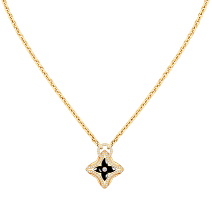 [ORA]STAR PEDANT PINK GOLD DIAMOND NECKLACE