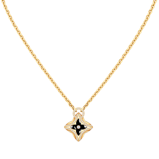 [ORA]STAR PEDANT PINK GOLD DIAMOND NECKLACE