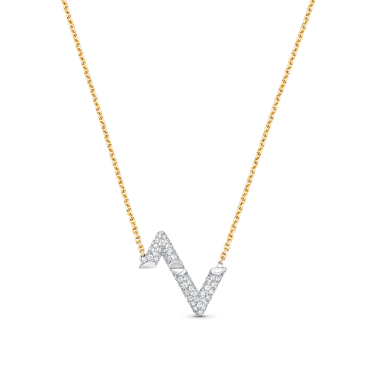 [ORA]VOLT SILVER DIAMOND PEDANT NECKLACE