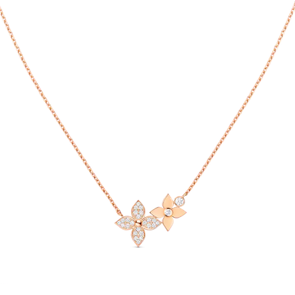 [ORA]STAR BLOSSOM NECKLACE PINK GOLD DIAMONDS