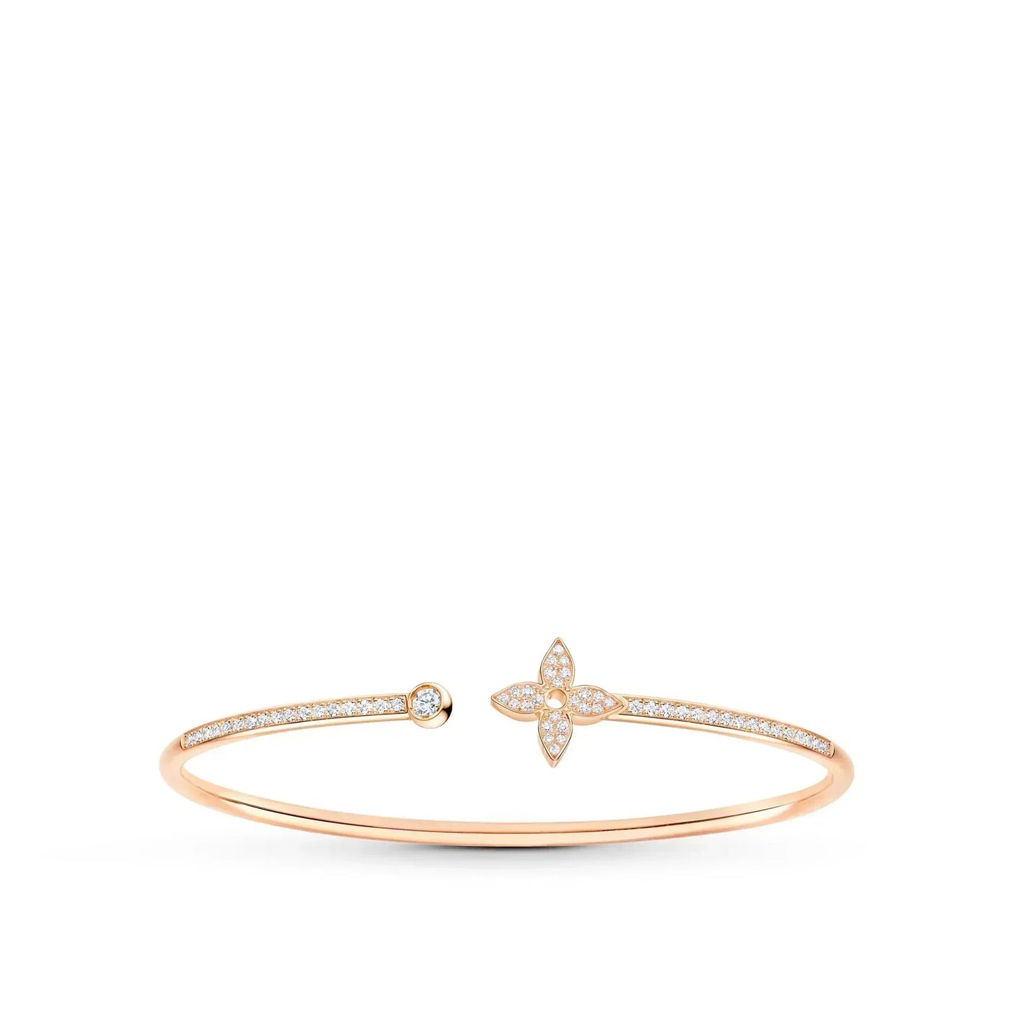 [ORA]IDYLLE PINK GOLD OPEN BRACELET DIAMOND PAVED