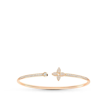 [ORA]IDYLLE PINK GOLD OPEN BRACELET DIAMOND PAVED