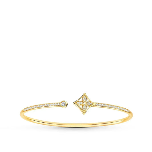 [ORA]IDYLLE GOLD OPEN BRACELET DIAMOND PAVED