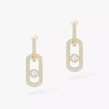 [ORA]So Move XL Pave_-Set Diamond Pendant Earrings