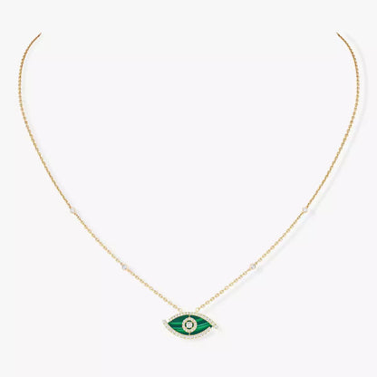 [ORA]Lucky Eye Diamond Necklace in Rose Gold and Turquoise