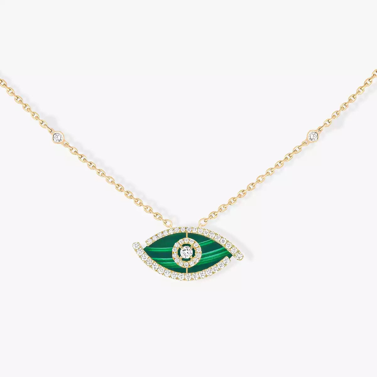 [ORA]Lucky Eye Diamond Necklace in Rose Gold and Turquoise