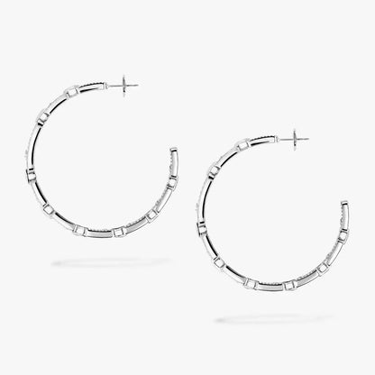 [ORA]Move Link Diamond Hoop Earrings