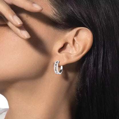[ORA]Diamond Pave_ Hoop Earrings Move