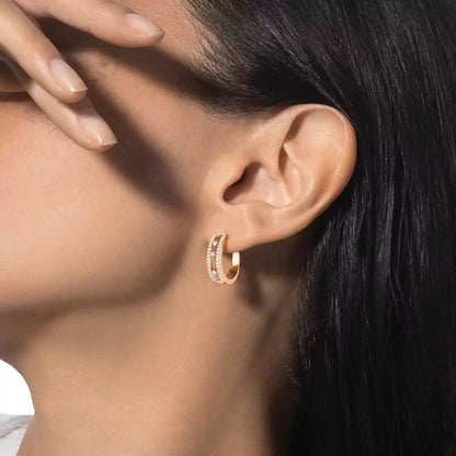 [ORA]Diamond Pave_ Hoop Earrings Move