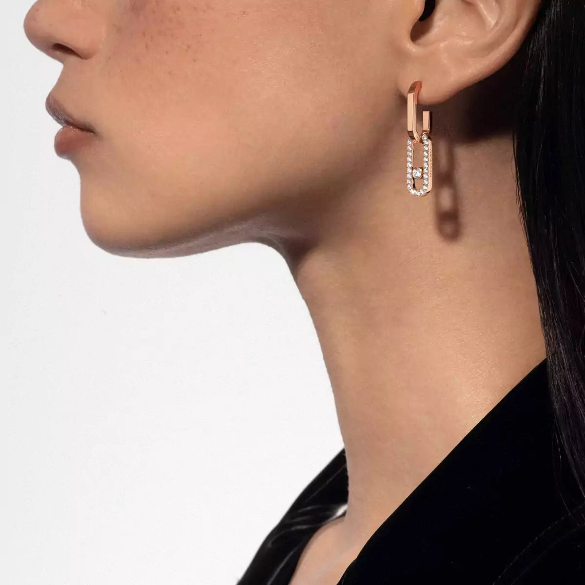 [ORA]Move Link Diamond Earrings
