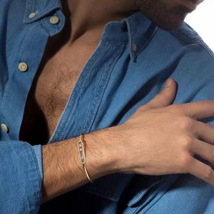 [ORA]Move Pav¨¦ Diamond Bangle Bracelet M