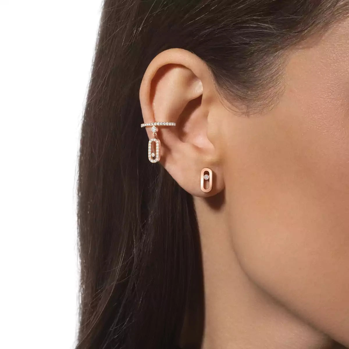 [ORA]Move Uno Diamond Stud Earrings