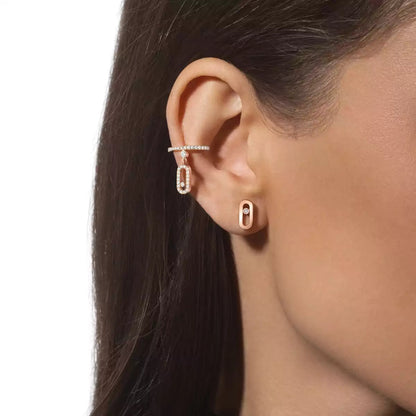 [ORA]Move Uno Diamond Stud Earrings