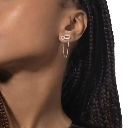 [ORA]Move Uno Diamond Earrings