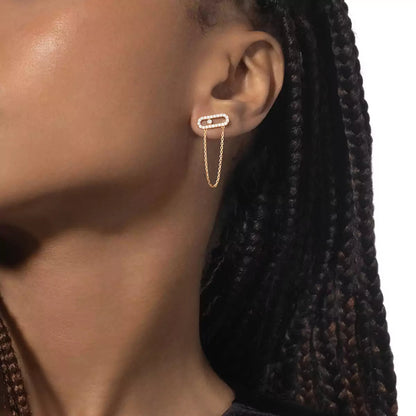 [ORA]Move Uno Diamond Earrings