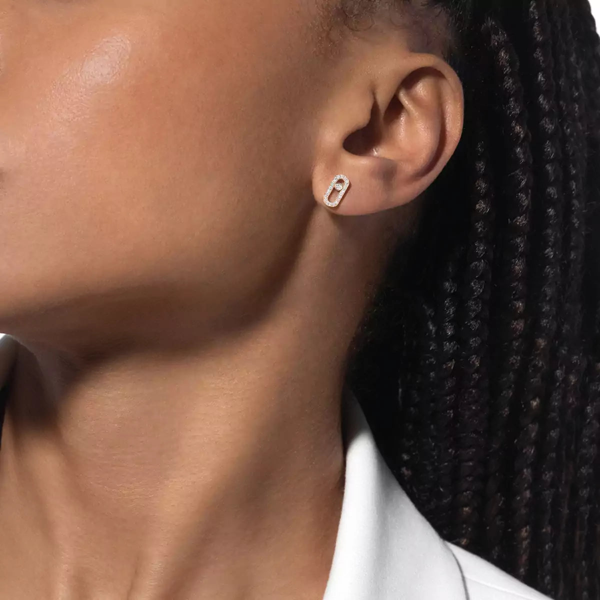 [ORA]Move Uno Diamond Earrings