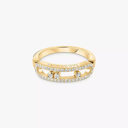 [ORA] Baby Move Gold Diamond Pave_ Ring